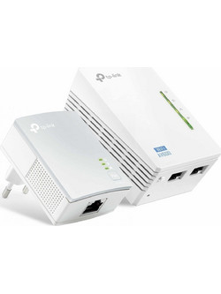 TP-Link TL-WPA4220KIT V4 Powerline Διπλό Kit για Ασύρματη Σύνδεση WiFi 4 με 2 Θύρες Ethernet