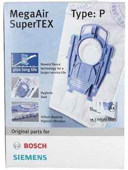 Bosch Type P Original BBZ41FP Σακούλες Σκούπας 4τμχ Συμβατές με Σκούπα Bosch / Siemens