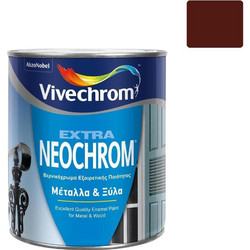Vivechrom Neochrom Extra Βερνικόχρωμα Διαλύτου Ξύλου & Μετάλλου 41 Σοκολάτα Gloss 0.75lt