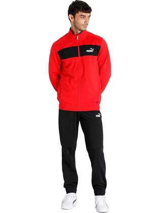 Puma Poly Suit Ανδρικό Σετ Φόρμας με Λάστιχο Κόκκινο 845844-11
