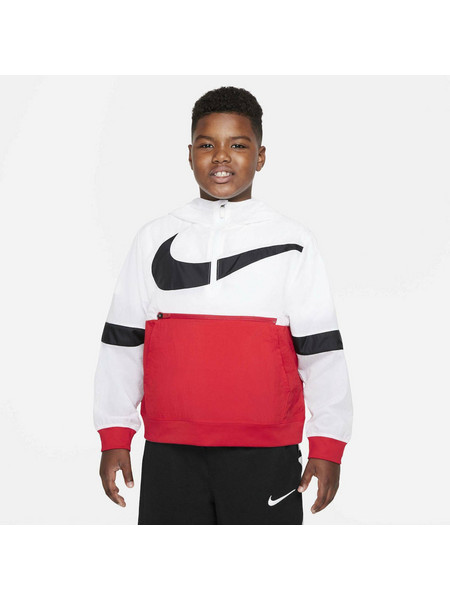 Nike Crossover Αθλητικό Παιδικό Μπουφάν Χειμωνιάτικο Pullover Άσπρο Κόκκινο DJ5727-100