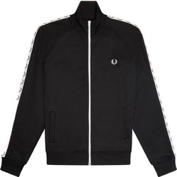 Fred Perry Ανδρική Ζακέτα Φούτερ με Φερμουάρ Μαύρη J4620-198