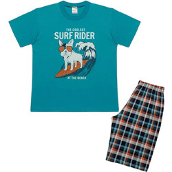 Minerva Coolest Surf Rider Παιδική Πιτζάμα Βαμβακερή Καλοκαιρινή Τιρκουάζ 90-62091-670