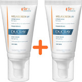 Ducray Melascreen UV Rich Dry Touch Αντηλιακή Κρέμα Προσώπου Αντιγηραντική Κατά των Πανάδων SPF50 2x50ml