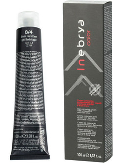 Inebrya 8/4 Light Blonde Copper Μόνιμη Βαφή Μαλλιών Χωρίς Αμμωνία 100ml