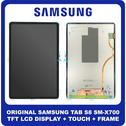Samsung GH82-27901A Αυθεντική Οθόνη με Μηχανισμό Αφής για Galaxy Tab S8