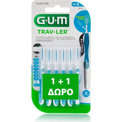Gum 1614 Trav-ler Μεσοδόντια Βουρτσάκια 1.6mm Γαλάζιο 2x6τμχ