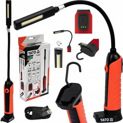 Yato YT-0852 Επαναφορτιζόμενος Φακός Εργασίας Led Αδιάβροχος IP65 με Μαγνήτη 500lm