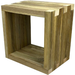 Tesias Wooden Products Ορθογώνιο Τραπεζάκι Κήπου Ξύλινο Καφέ 40x27.5x40cm 1262