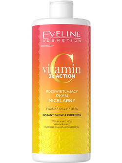 Eveline Vitamin 3x Action Brilliant Micellar Fluid Αφρός Ντεμακιγιάζ 500ml