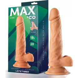 LateToBed Max & Co Zane Ρεαλιστικό Dildo με Βεντούζα & Όρχεις 19.5cm Flesh
