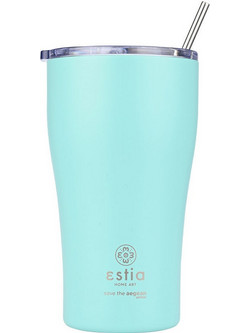 Estia Coffee Mug Save The Aegean Bermuda Green 500ml