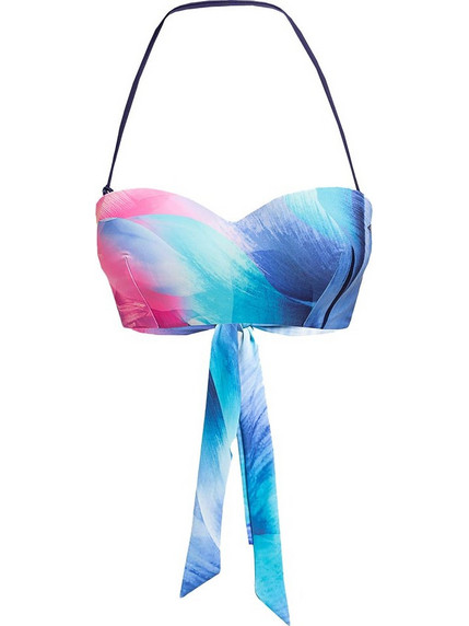 4F Bikini Top Strapless Τιρκουάζ Φούξια H4L21-KOS002G-90A