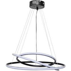 Heronia Lighting Cronos Κρεμαστό Φωτιστικό Οροφής Τρίφωτο LED με Ρυθμιζόμενο Λευκό Φως Μαύρο 01-0358