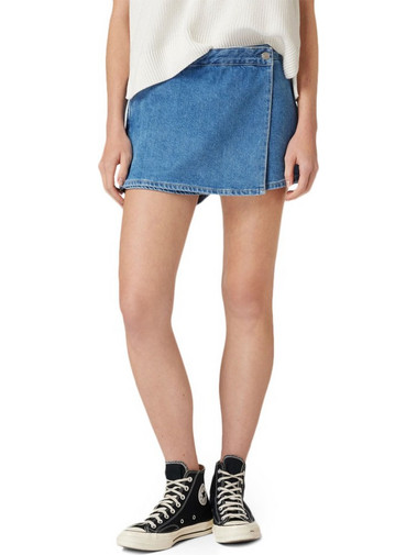 Calvin Klein Μίνι Φούστα Τζιν Φάκελος Μπλε J20J223300-1A4