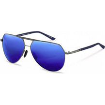 Porsche Design 8931 B Ανδρικά Γυαλιά Ηλίου Aviator Μεταλλικά Ασημί με Μπλε Καθρέπτη Φακό
