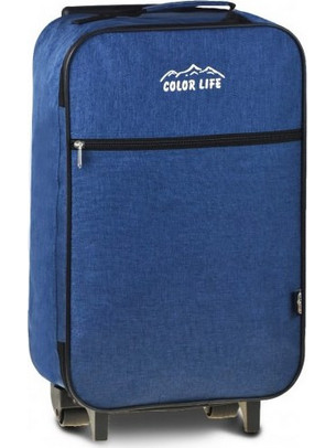 Colorlife 18696-02 Βαλίτσα Καμπίνας 53x30x16cm με 2 Ρόδες Μπλε