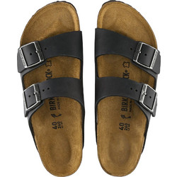 Birkenstock Arizona Δερμάτινα Ανδρικά Σανδάλια Ανατομικά Μαύρα 552113