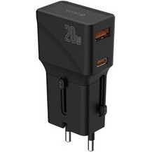 Devia Φορτιστής χωρίς Καλώδιο με Θύρα USB-A & Θύρα USB-C 20W Power Delivery G520 Mini Black