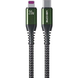 WK WDC-171 Braided USB-C to Lightning Cable 1m Black Green 6941027631966