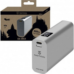 Tactical Power Bank 9600mAh 22.5W με Θύρα USB-A & Θύρα USB-C Silver