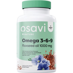 Osavi Omega 3-6-9 Flaxseed Oil 1000mg Έλαιο Λιναρόσπορου 60 Μαλακές Κάψουλες