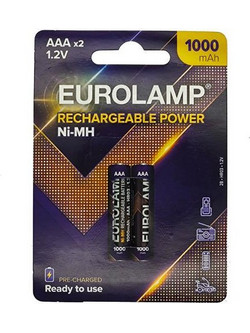 Eurolamp Rechargeable Power AAA HR03 1000mAh 2τμχ