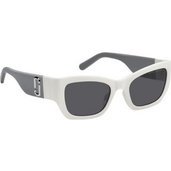 Marc Jacobs MARC723/S SZJIR Γυναικεία Γυαλιά Ηλίου Τετράγωνα Κοκάλινα Λευκά με Μαύρο Polarized Φακό