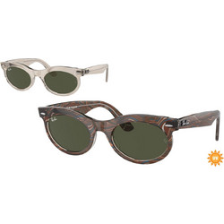 Ray-Ban RB2242 138331 Ανδρικά Γυαλιά Ηλίου Οβάλ Κοκάλινα Καφέ με Πράσινο Polarized Φακό