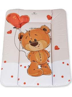 Cangaroo Teddy Bear Μαλακή Αλλαξιέρα Μωρού Πλαστική 70x50cm Λευκή