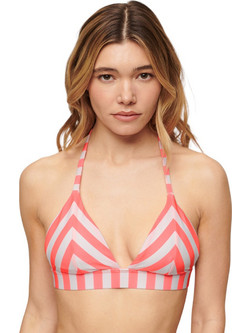 Superdry Bikini Top Τριγωνάκι Λευκό Κοραλί W3010395A-2U6