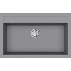 Helika Quadro SQQ103-202W Ένθετος Νεροχύτης Γρανίτη Γκρι 79x51cm