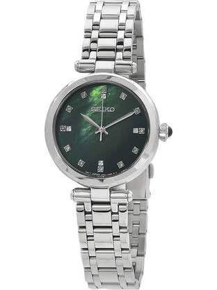 Seiko Diamond Γυναικείο Ρολόι με Ασημί Μεταλλικό Μπρασελέ SRZ535P1
