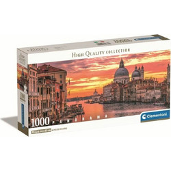 Puzzle Clementoni Compact Box Panorama High Quality Collection Το Μεγάλο Κανάλι Βενετία 1000 Κομμάτια