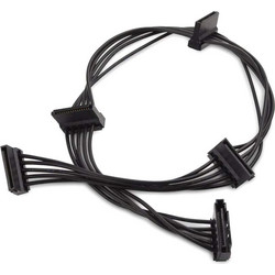 Powertech CAB-W038 Καλώδιο Τροφοδοσίας 15-Pin SATA to 4 x 15-Pin SATA 0.4m Black