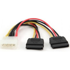Cablexpert CC-SATA-PSY Καλώδιο Τροφοδοσίας 4-Pin Molex to 2 x 15-Pin SATA Female 0.3m Multicolor