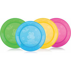 Nuby Fun Σετ Πιάτα Φαγητού 4τμχ