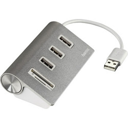 Hama 54142 USB Hub 2.0 USB-A με 5 Θύρες USB-A / Card Reader