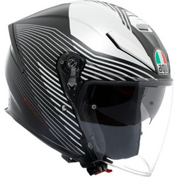 AGV K5 Evo Control Mat White Black Κράνος Μηχανής Jet 134gr