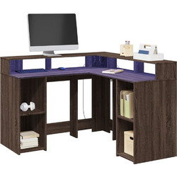 vidaXL Γωνιακό Γραφείο Ξύλινο 130x130x91cm 3309453