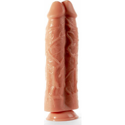 X-Men 12" 2 In 1 Διπλό Dildo με Βεντούζα 30cm Flesh