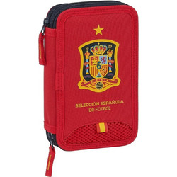 Safta Espanola De Futboll Κασετίνα με 2 Θήκες Κόκκινη 422003854