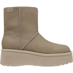 UGG Cityfunc Mid Γυναικεία Μποτάκια Πλατφόρμα Δερμάτινα Γκρι Αδιάβροχα με Γούνα 1163030-MDSD