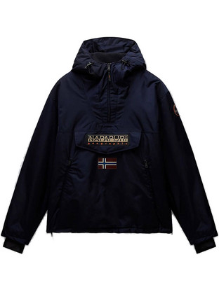 Napapijri Rainforest Αθλητικό Ανδρικό Μπουφάν Χειμωνιάτικο Pullover Αδιάβροχο Navy Μπλε NP0A4IB9176