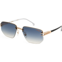 Carrera CA1070S 80S08 Ανδρικά Γυαλιά Ηλίου Πολυγωνικά Μεταλλικά Μαύρα με Μπλε Degradee Φακό