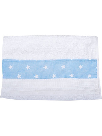 Figlio Bino Βρεφική Πετσέτα Προσώπου / Χεριών 50x29cm Γαλάζια