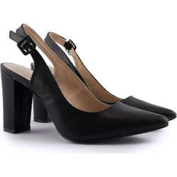 Blondie Γόβες Slingback με Χοντρό Ψηλό Τακούνι Μαύρες 37-132