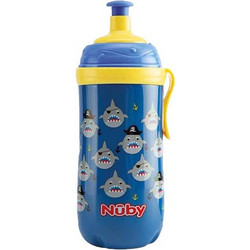Nuby Sharks Παιδικό Παγούρι Πλαστικό BPA Free Μπλε 360ml
