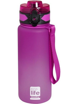Ecolife Παιδικό Παγούρι Πλαστικό BPA Free Φούξια 500ml