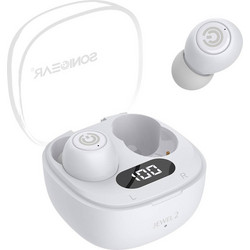 SonicGear EarPump TWS Jewel 2 Ακουστικά Bluetooth In Ear Ανθεκτικά στο Νερό White